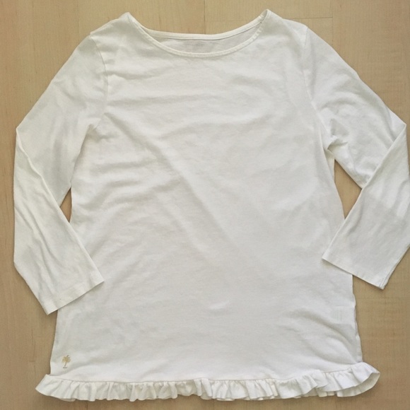 Lilly Pulitzer Other - Lilly Pulitzer Girls White Long Sleeve Cotton Tee